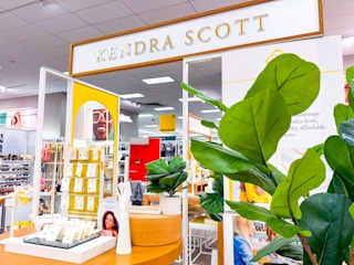 kendra scott jewelry sitting on target shelves