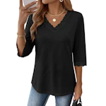 Women's Lace V-Neck Top
