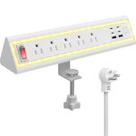 Desk Clamp Power Strip w/ Nightlight