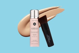 Airbrush Foundation With Kabuki Brush, as Low as $11.47 on Amazon card image