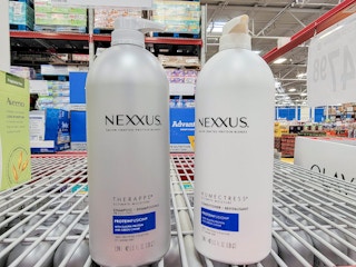 bottles of nexxus shampoo and conditioner