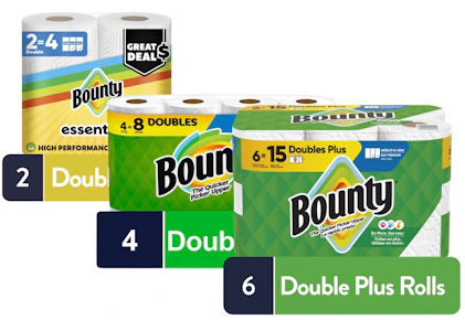 3 Bounty Paper Towels Packs