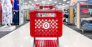 Target shopping cart in center aisle