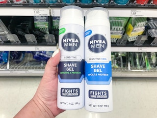 hand holding nivea men shave gel at target