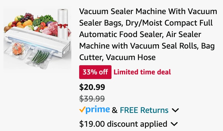 kejector Store Vacuum Sealer Machine With Vacuum Sealer Bags