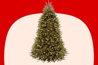 National Tree Company 6 ft Pre-Lit Dunhill Fir Artificial Christmas Tree