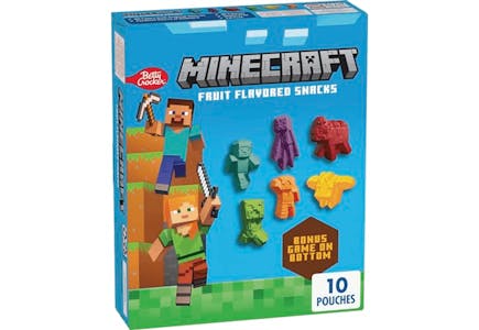 2 Minecraft Fruit Snack Boxes