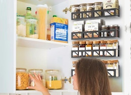 Wall-Mounted Spice Rack 4-Pack, Only $12.99 on Amazon card image