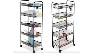 honey can do five tier rolling cart collage