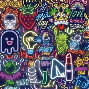 Neon Vinyl Stickers