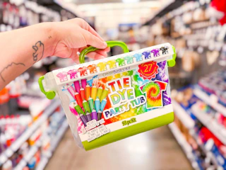 Tie Dye Party Tub in Walmart store