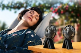 Amazon's Choice: Mini Handheld Fan 2-Pack, Just $7.99 card image