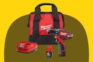 red and black Milwaukee drill/driver set