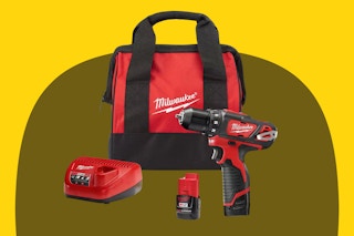 red and black Milwaukee drill/driver set