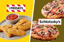 Wednesday Food Deals: Free TGI Fridays Mozz Sticks + BOGO Schlotzsky's Pizzas card image