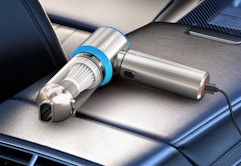 blue and silver car vacuum cleaner