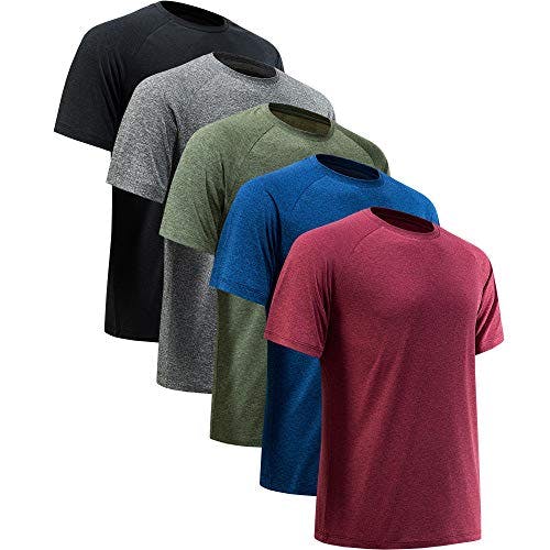 Men's Workout Shirts 5-Pack