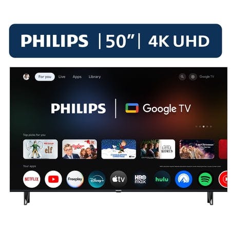 Philips 50-Inch 4K Smart LED TV