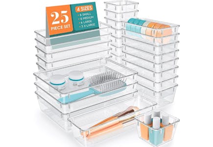 Clear Plastic Drawer Organizers Set of 4, Set of 4 - Fry's Food Stores