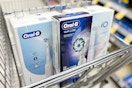 oral-b electric toothbrushes in a walgreens cart