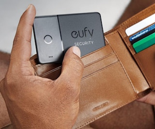 black tracker card in a wallet