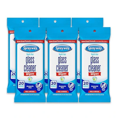 Sprayway Glass Cleaner Wipes 6-Pack