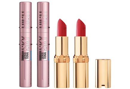 2 L'Oreal + 2 Maybelline Cosmetics