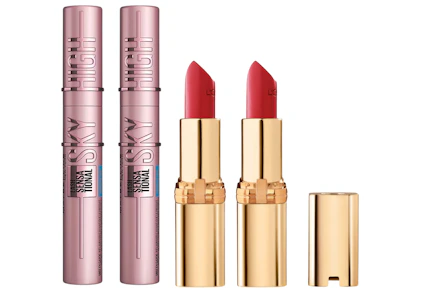 2 L'Oreal + 2 Maybelline Cosmetics
