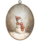 Snowman Oval Wall Art