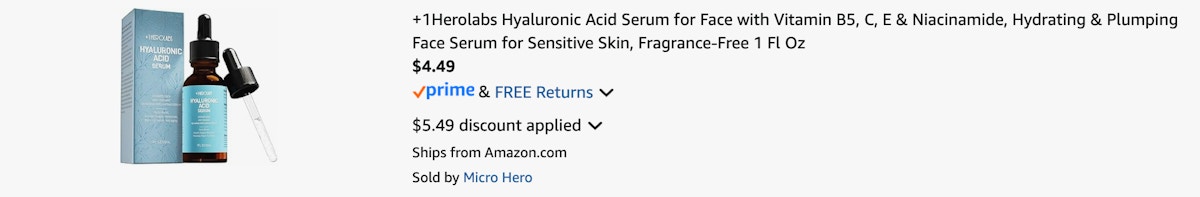 Amazon Hyaluronic Acid Serum 2025 2