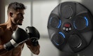 a person boxing with a music boxing machine