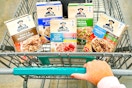 quaker oatmeal boxes in shopping cart