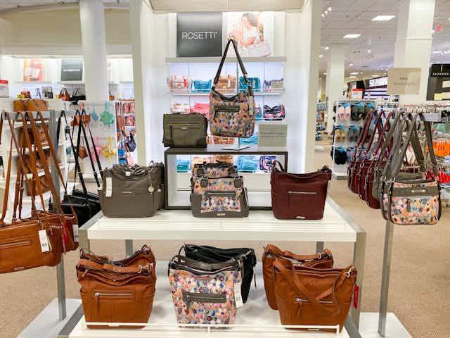 Liz Claiborne, St. John's Bay, and More Crossbody Bags, $19.99 at JCPenney card image