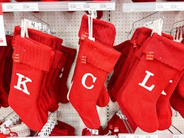 Wondershop Monogrammed Stockings Are $7.60 at Target card image