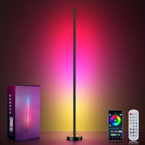 Smart RGB LED Corner Floor Lamp