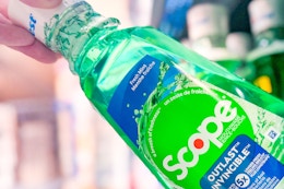 Scope Mouthwash being pull off the shelf at Walmart