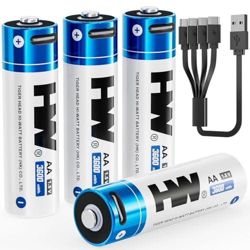 Rechargeable AA Batteries 4-Pack