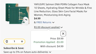 face masks Amazon receipt