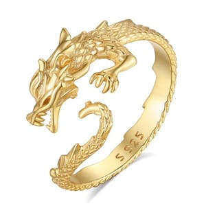 Sterling Silver Dragon Ring