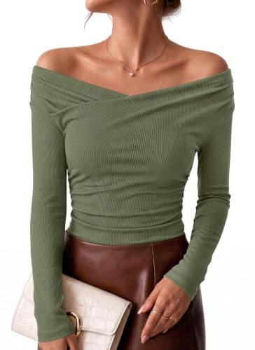 PRETTYGARDEN Women's Off-The-Shoulder Top