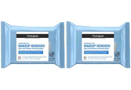 2 Neutrogena Makeup Wipe Packs
