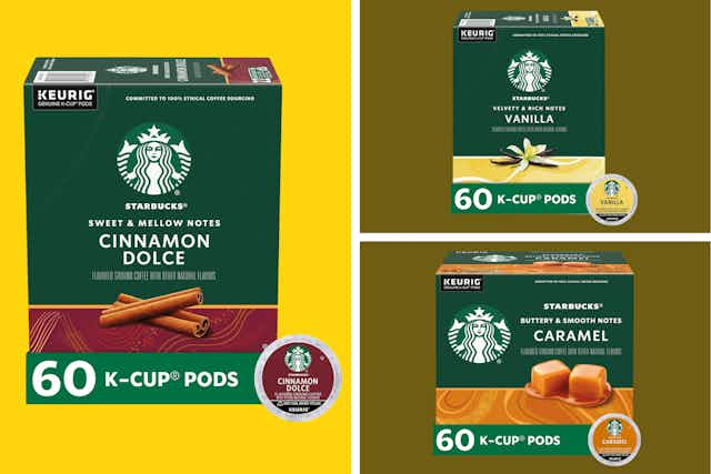 BOGO 50% Off Starbucks Coffee Pods, Starting at $5.23 per Pack on Amazon card image