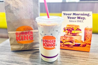 a large vanilla iced coffee at burger king