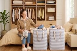 Amazon's Choice: Laundry Basket 2-Pack, Just $10.49 on Amazon card image