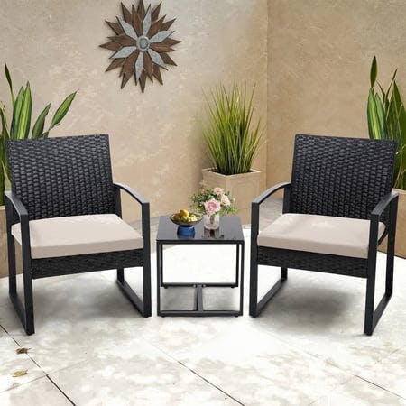 Wicker Patio Bistro Set