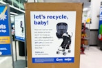 meijers car seat recycle box for the car seat trade in event