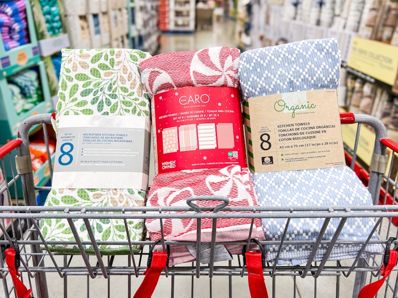 costco caro and town and country kitchen towels in cart