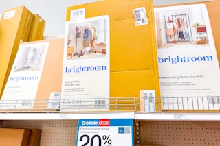 brightroom garment racks sitting on a target shelf
