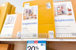 brightroom garment racks sitting on a target shelf