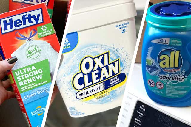 New $10 Amazon Promo! $3.71 OxiClean, $5.94 Hefty Bags, and More card image